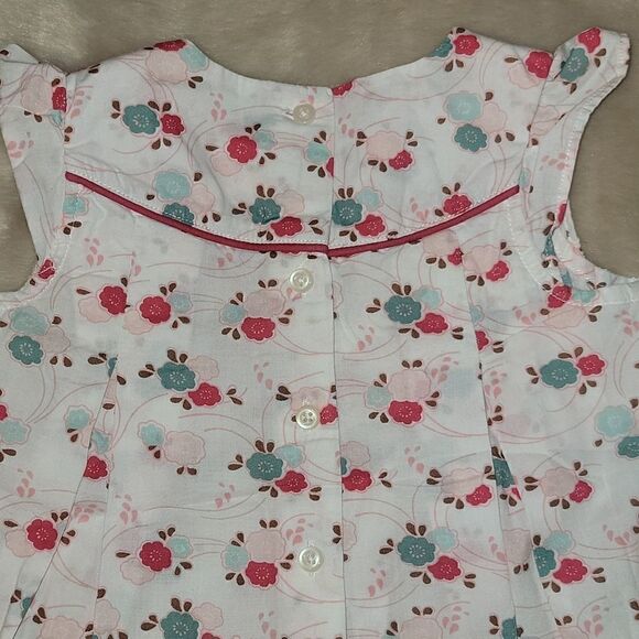 JANIE AND JACK WHITE POPPY PRINT SUMMER TOP, SIZE 12-18 MONTHS - Picture 8 of 9